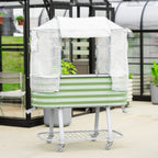 Greenhouse Frost Cover for Self-Watering Elevated Rolling Bed | 2.0'W x 4.0'L / Cover Only