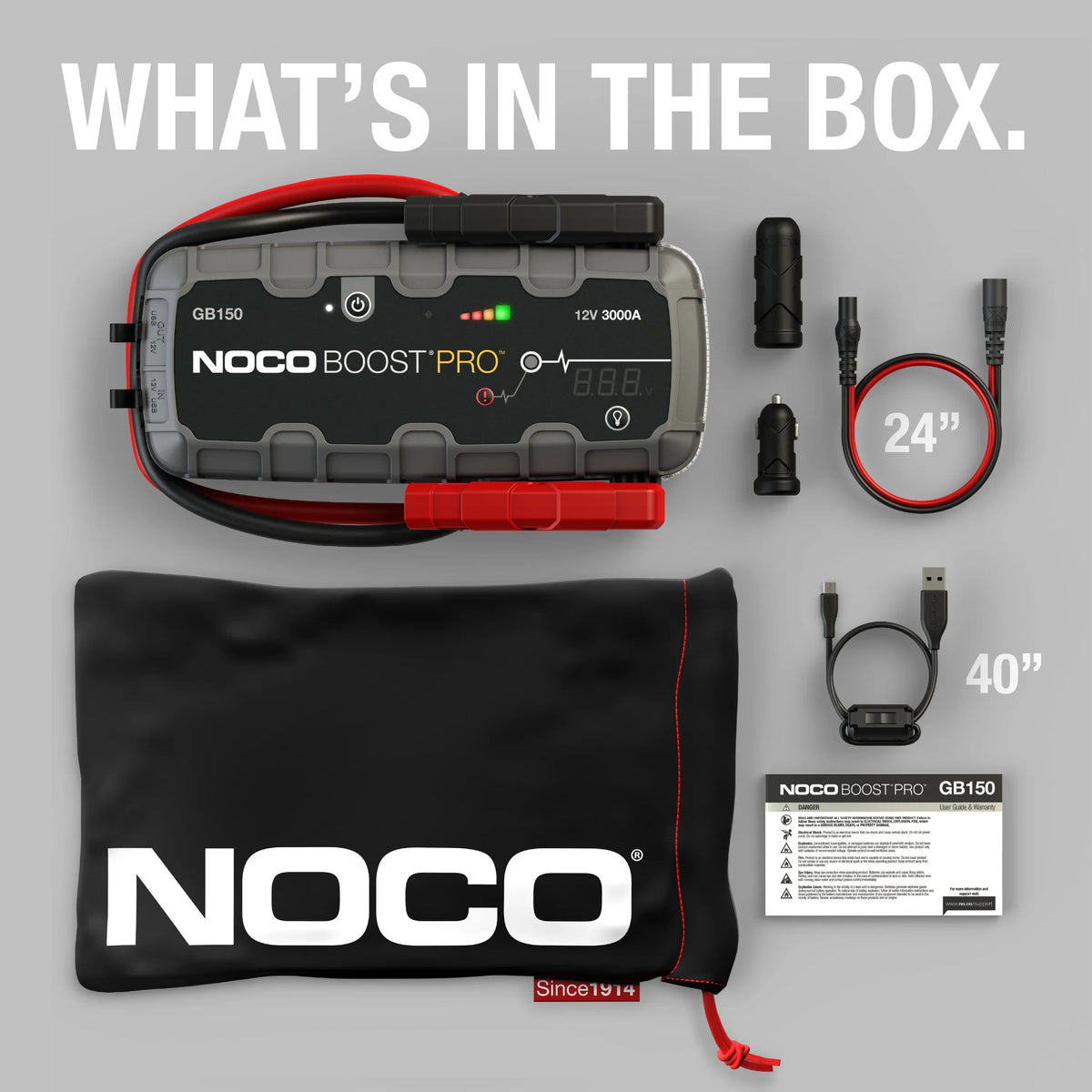 NOCO Boost GB150: 3000A 12V UltraSafe Portable Lithium Jump Starter