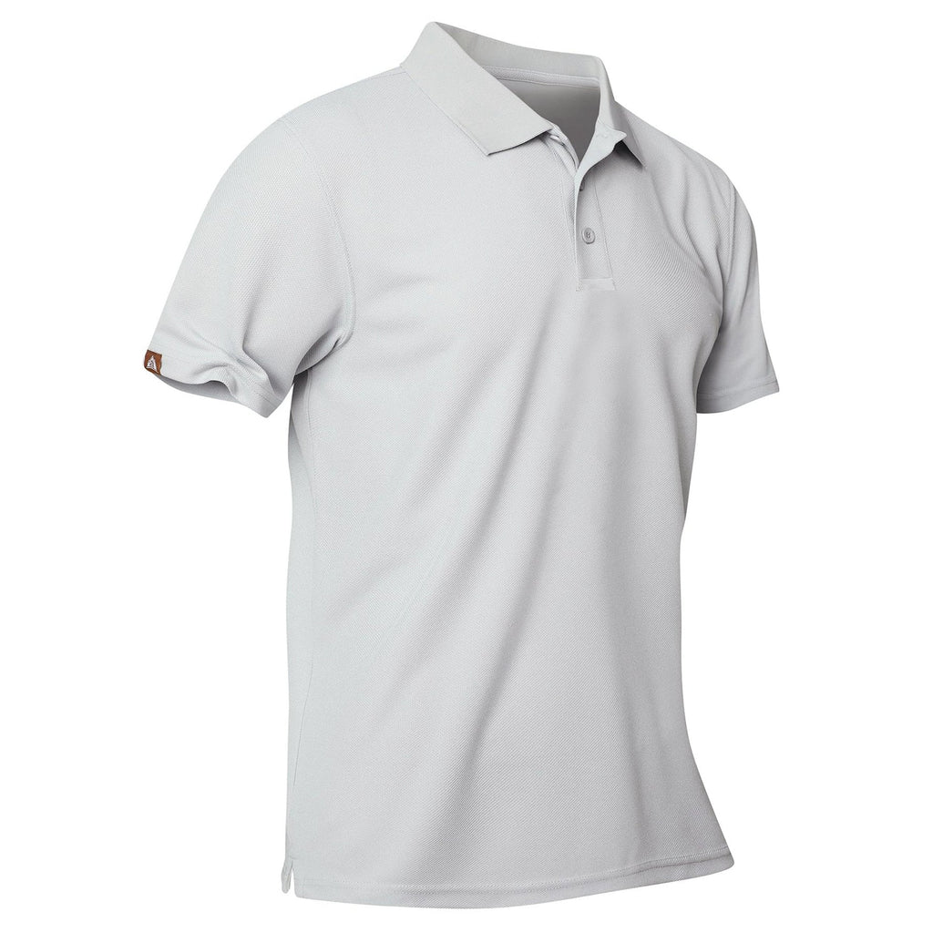 Men's Light Gray Short Sleeve Polo