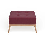 Christopher Knight Home Carson Lund Mid-Century Tufted Fabric Square Ottoman