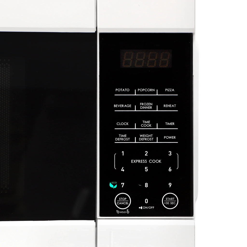 Galanz 1.1 cu ft 1000W Countertop Microwave Oven in White with One Touch Express Cooking