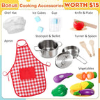 Children's small land play kitchen, wooden children's play kitchen toy set
