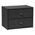 Modular Wood Stacking Box with Drawers | Gray