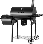 Devoko Charcoal Grill, Outdoor BBQ Grill with Offset Smoker and Side Table for Garden and Parties