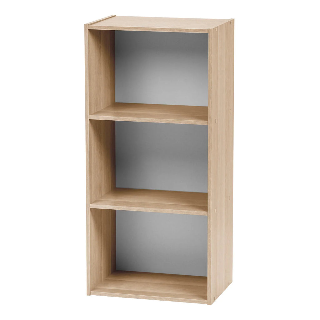 Wood Storage Shelf - 3 Tier | Brown/White