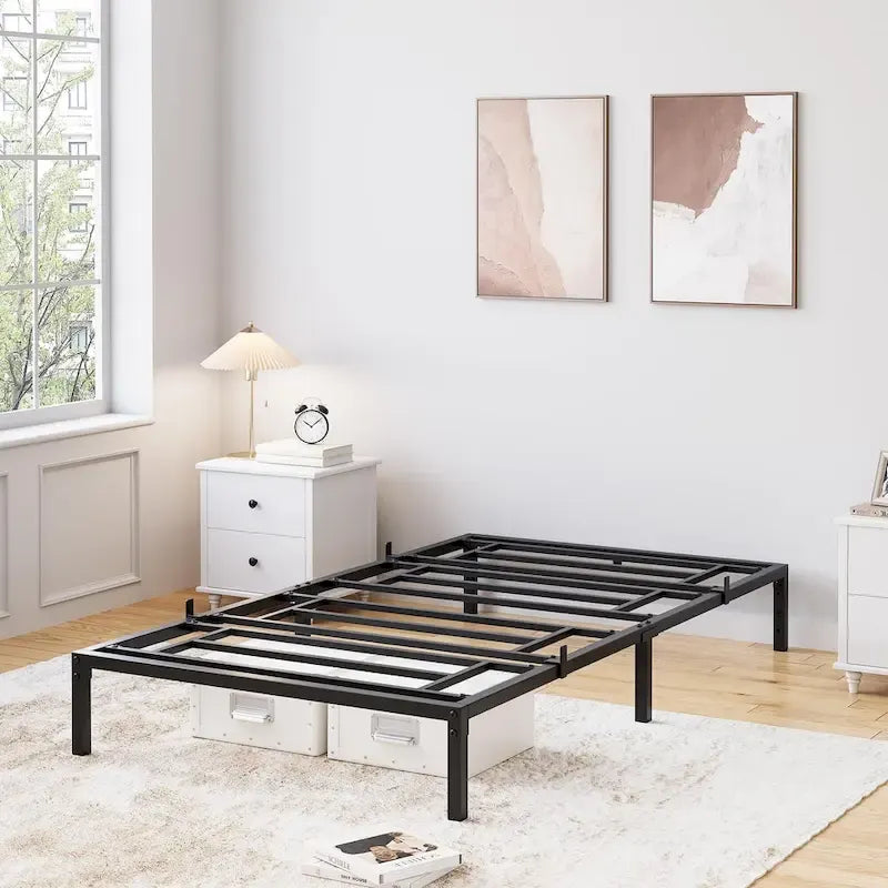 Sturdy Metal Platform Bed Frame - No Box Spring Required