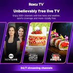 Aurzen Roku TV Smart Projector with Wifi and Bluetooth, Roku Streaming Experience Built-in