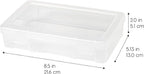 Pencil Case Plastic Pouch Box Storage Organizer for Beads, Pens, and Art Supplies, 6-Pack