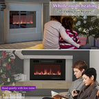 Electric Fireplace TV Stand Entertainment Center with LED Flame Effects and Remote Control