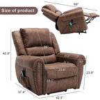 Comfortable Power Lift Recliner Chair with Breathable Fabric, Massage, Heat, and USB Charging Port