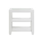 Cordero 16-Inch Wide Wood and Glass Top Chairside End Table with Shelf Storage