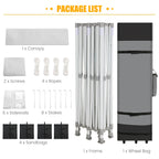 Hoteel 10x15 Heavy Duty Canopy Tent with 4 Sidewalls,Pop up Canopy for Parties Wedding,Commercial Easy up Gazebo with Roller Bag,UV 50+ &,Black