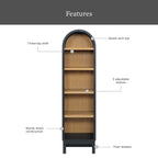 Better Homes & Gardens Juliet Narrow Arch Bookcase, Deep Green and Light Honey