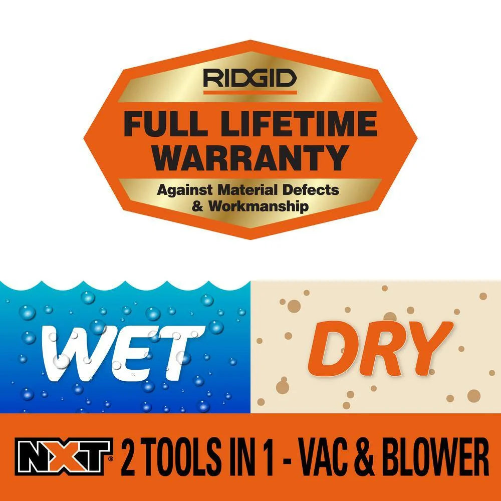 16-Gallon 6.5 Peak HP Wet/Dry Shop Vacuum, HD1600