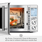 Breville BMO870BST1BUS1 Combi Wave 3 in 1 Microwave, Black Stainless Steel: Home & Kitchen
