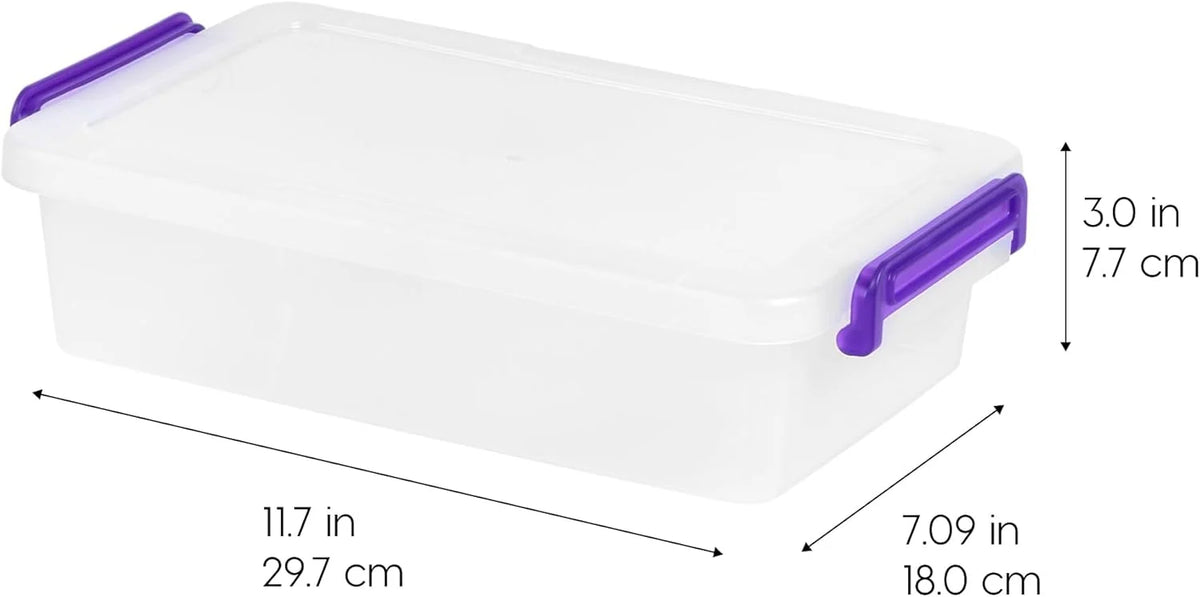 3 Qt. Plastic Craft Storage Container Bins with Lids, 10 Pack