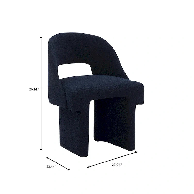 Modern Elegant Boucle Upholstered Accent Chair with MDF Wood Frame for Home Office, Living Room, and Bedroom