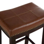 Linon Willamette Espresso & Cognac Bar Stool