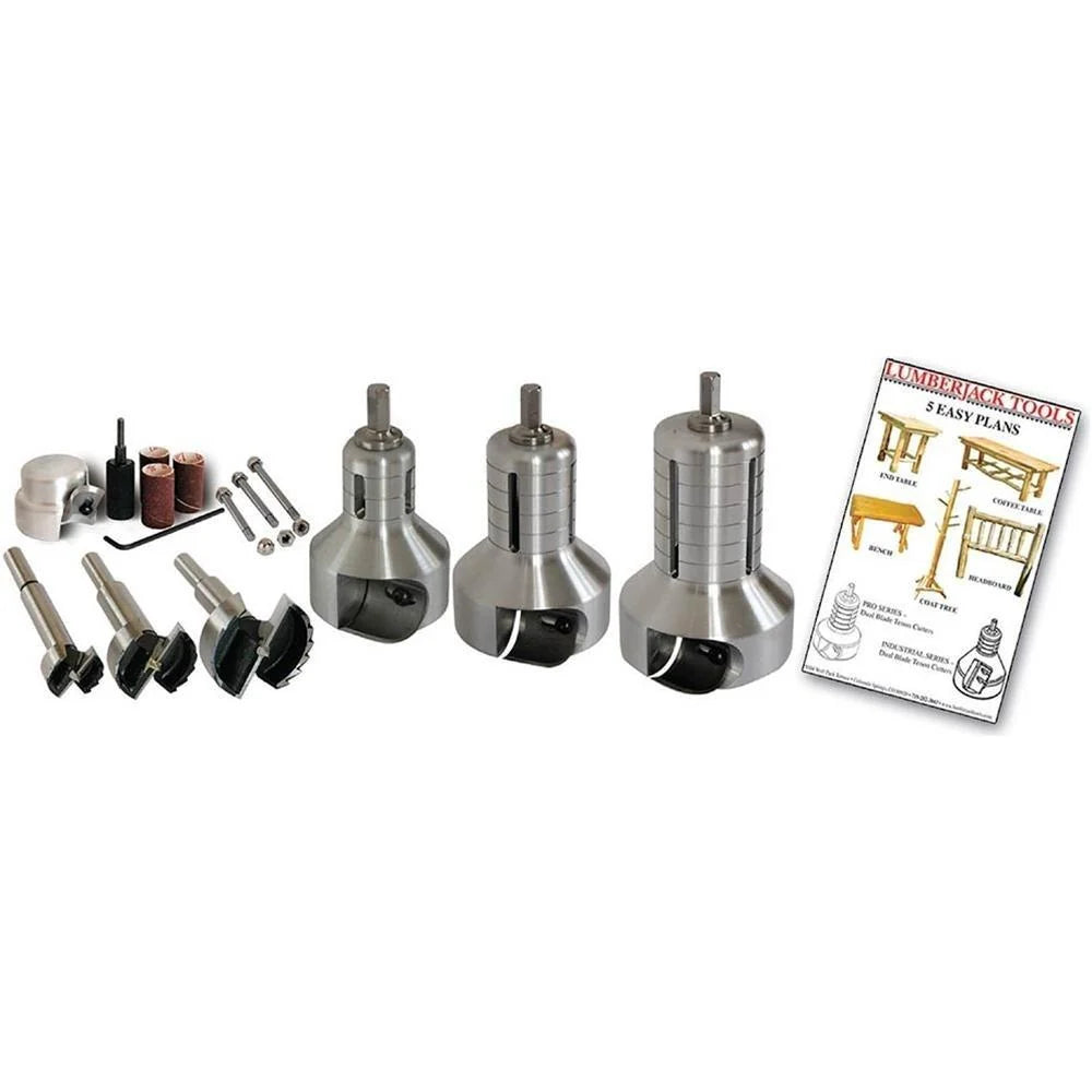3-Size Master Kit with Tenon Cutters and Forstner Bits