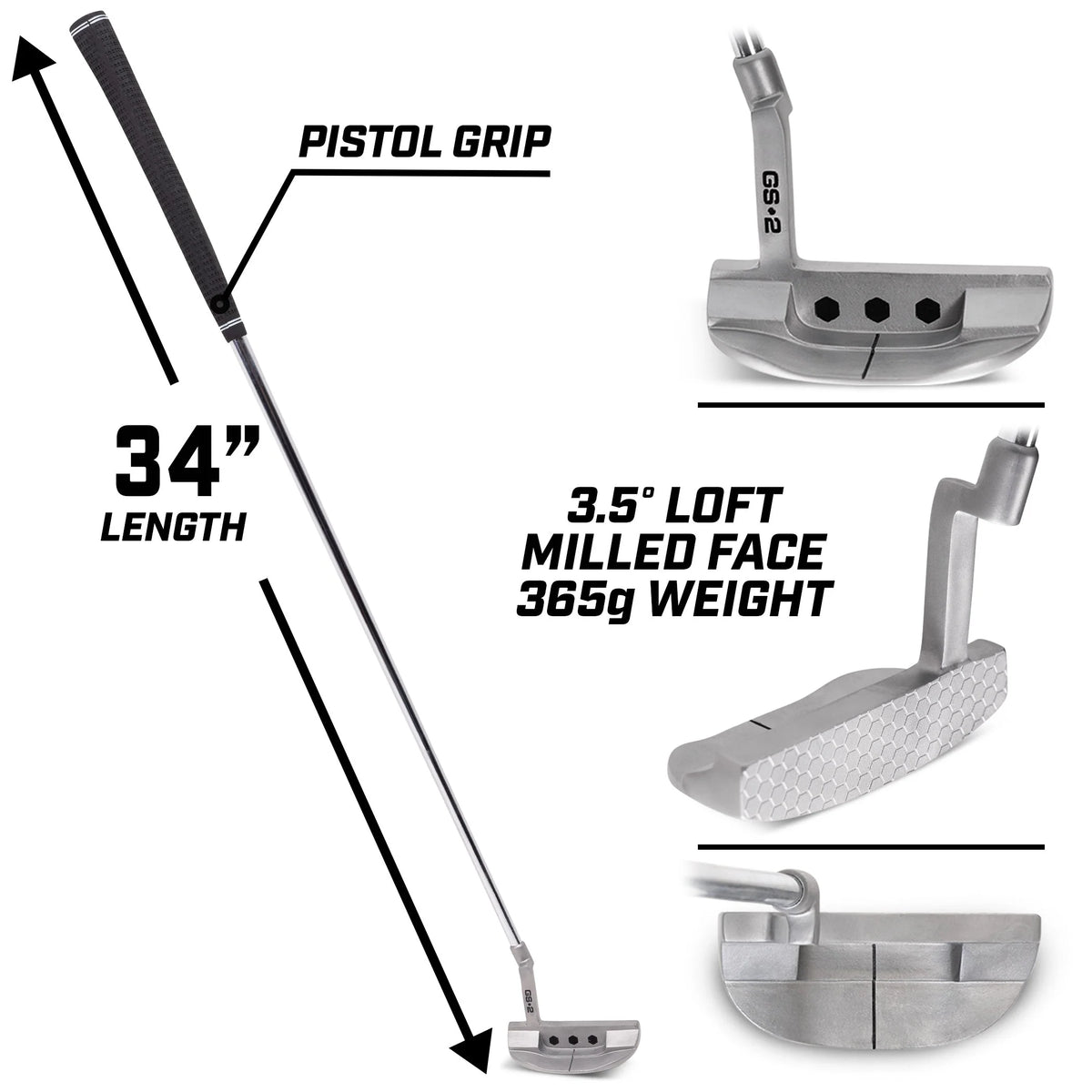 GS2 Tour Mallet Golf Putter | Traditional