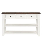 Wood Console Table with 3 Storage Drawers and 2 Shelves