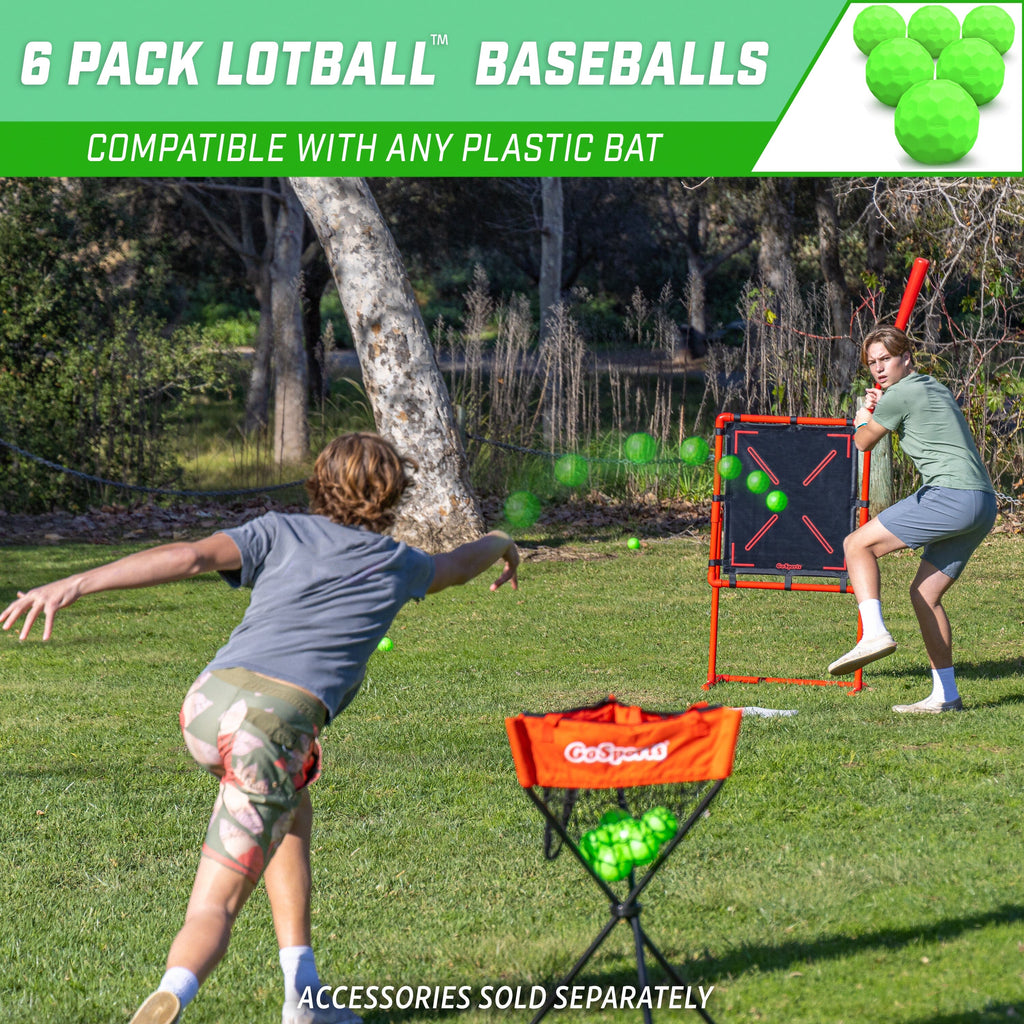 LotBall Plastic Baseballs, 6-pk