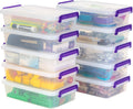 3 Qt. Plastic Craft Storage Container Bins with Lids, 10 Pack