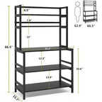 5-Tier Kitchen Baker's Rack with Storage - Microwave Oven Cart