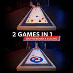 2-in-1 Shuffleboard & Curling Board Game