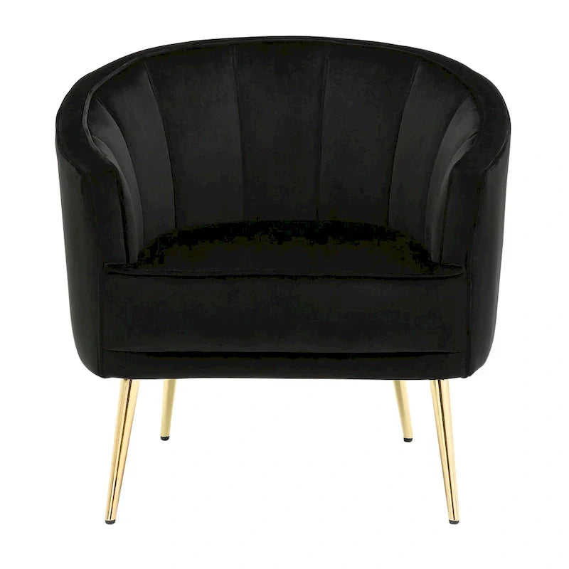 Randolf Velvet Accent Chair in Silver Orchid