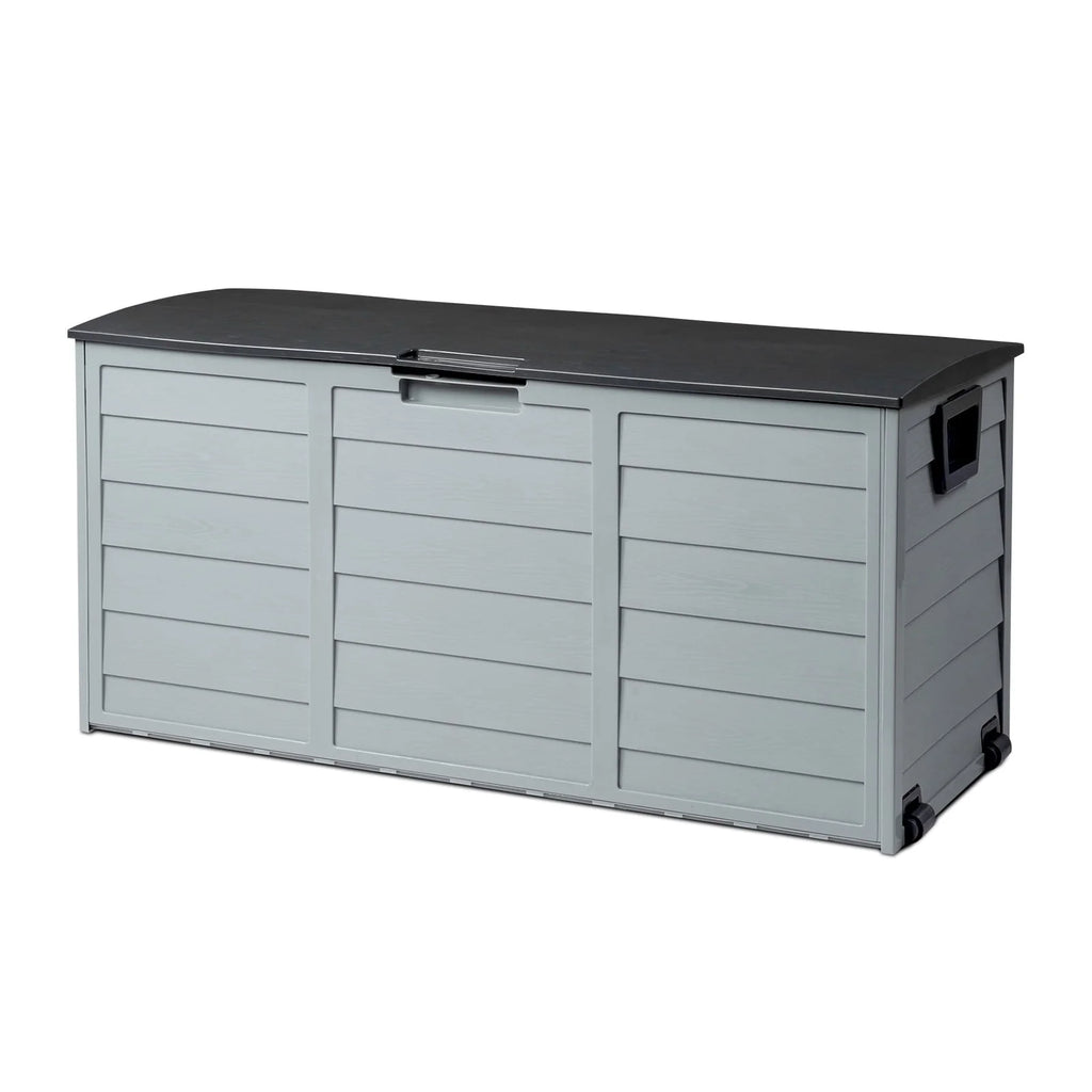 Ktaxon 75gal Outdoor Garden Plastic Storage Deck Box Chest Tools Cushions Toys Black