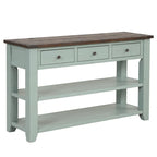 Wood Console Table with 3 Storage Drawers and 2 Shelves