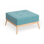 Christopher Knight Home Carson Lund Mid-Century Tufted Fabric Square Ottoman