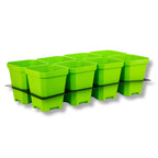 5" Nursery Pots with Insert Tray | Green / 2 Inserts 16 Pots