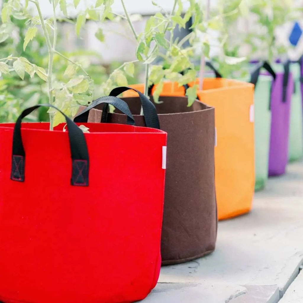 Grow Bags - 7 Gallon Colored Fabric Pots | Red / 7 Gallon / 10