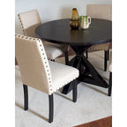 Roundhill Furniture Mytzi 5-Piece Dining Set: Cross-Buck Table with 4 Elegant Chairs