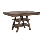 9-Piece Counter Height Dining Set in Ferrara Walnut and Brown