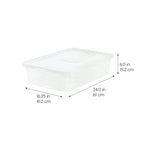 Clear Storage Box - 28 QT, 6 Pack