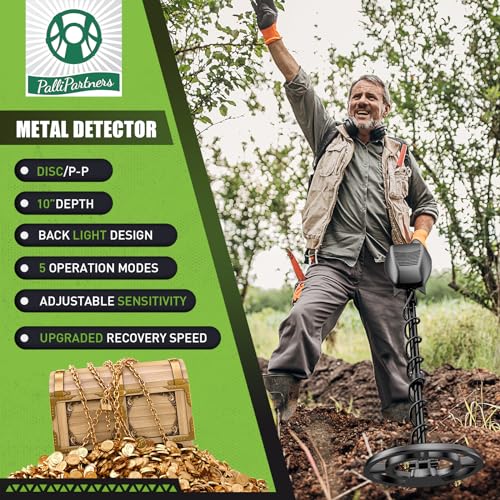 PalliPartners Metal Detector for Adults .Professional Gold Detector with LCD Display
