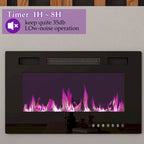 Electric Fireplace TV Stand Entertainment Center with LED Flame Effects and Remote Control