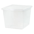 36 Quart Plastic Storage Bin Tote Organizing Container with Latching Lid for Shoes, Heels, Art Supplies, Stackable and Nestable, 4 Pack, Clear
