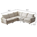 Oversized Modular Sectional Sofa with Plush Cushions and Flexible Layout