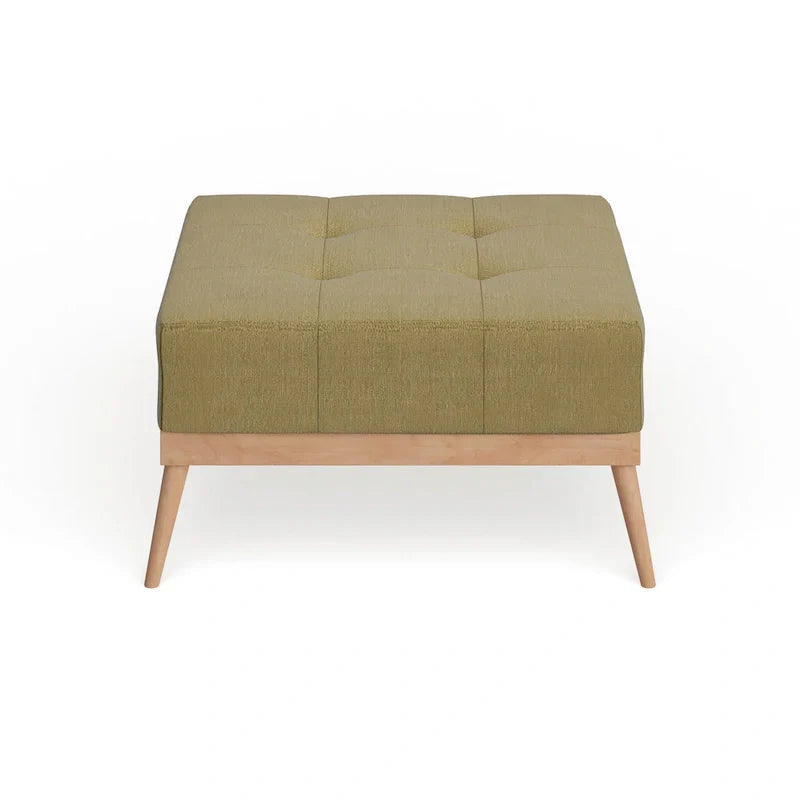 Christopher Knight Home Carson Lund Mid-Century Tufted Fabric Square Ottoman