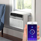 Soleus Air 8,000 BTU Hybrid Saddle Window Air Conditioner with WiFi, White