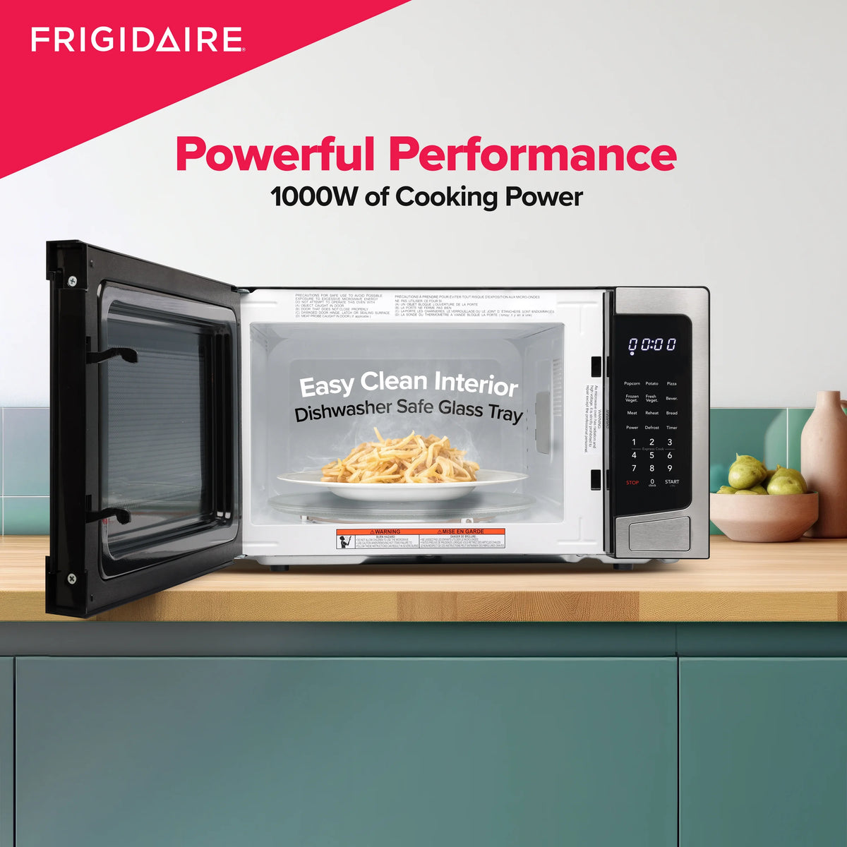 Frigidaire 1.1 Cu. Ft Countertop Microwave Oven in Stainless Steel