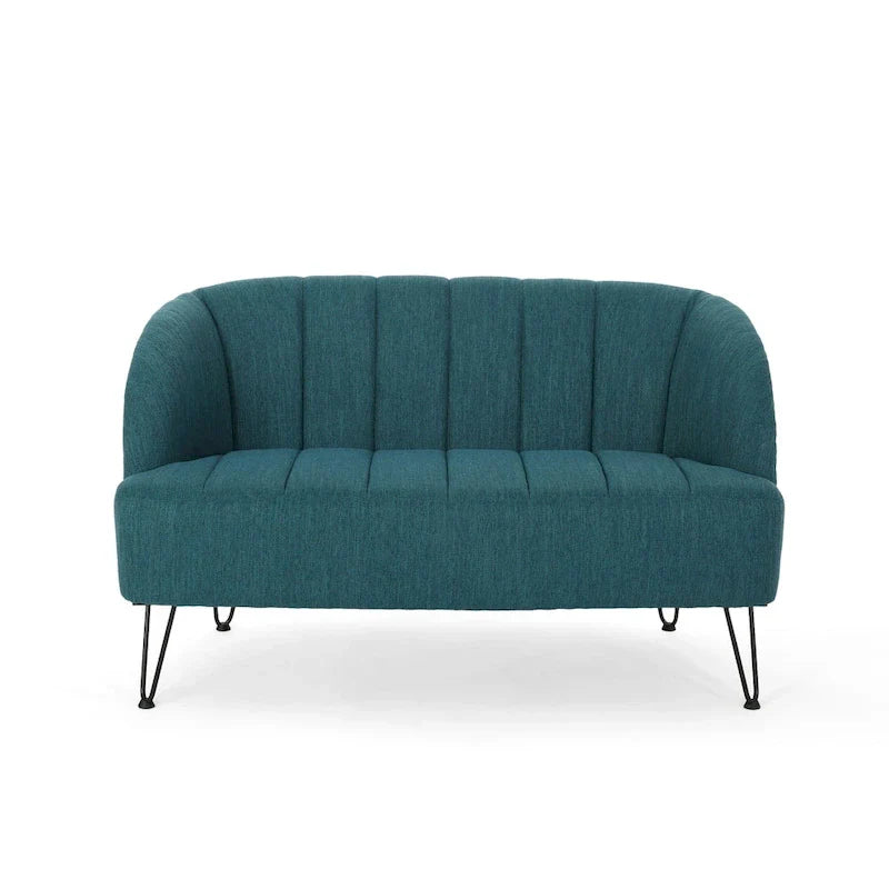 Christopher Knight Home Lupine Contemporary Fabric Loveseat with Hairpin Legs