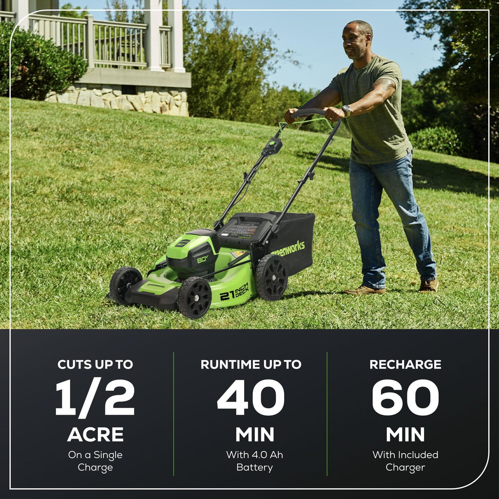 80V 21-Inch Brushless Cordless Lawn Mower