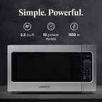 Farberware FMGZ09BKA 0.9 Cu. Ft. Microwave Oven, 900W, Digital Control, LED Display, 6 Cooking Presets, Black