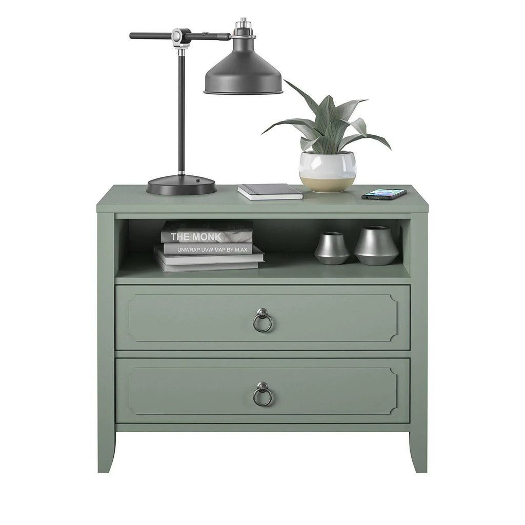 Drawer Nightstand, Green