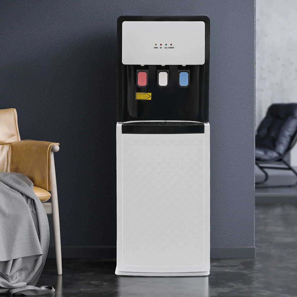 White Water Dispenser Bottom Loading Water Cooler for 5 Gallon Bottles for Offices, Nurseries, Homes, Gyms, Kitchen